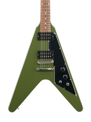 Gibson Exclusive Run Flying V Tribute Guitar Olive Drab Green with Case